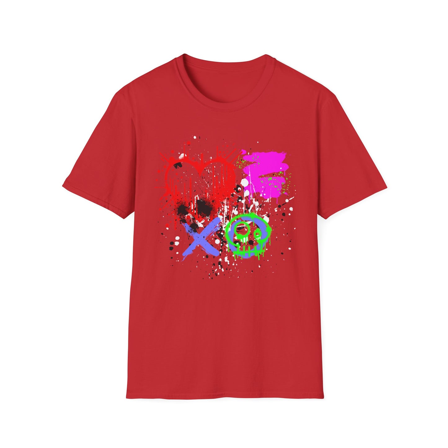 XOXO Heart Shirt | Colorful Kids Shirt | Cool Teen Shirt | Graffiti Fashion | Trending | Dope | Birthday Gift | Unisex Softstyle T-Shirt