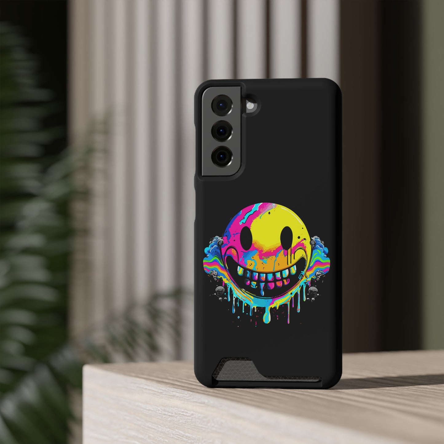 Smile With Me | Impact-Resistant Phone Case With Card Holder | iPhone Samsung Models