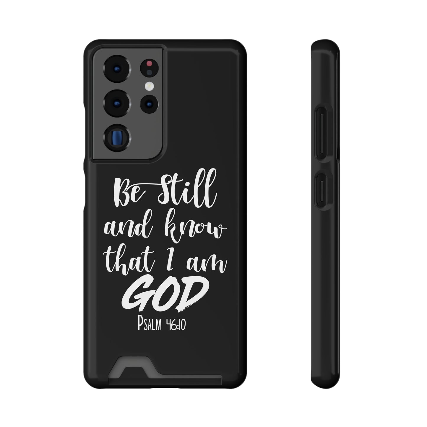 Psalm 46:10 | Impact-Resistant Phone Case With Card Holder | iPhone Samsung Models