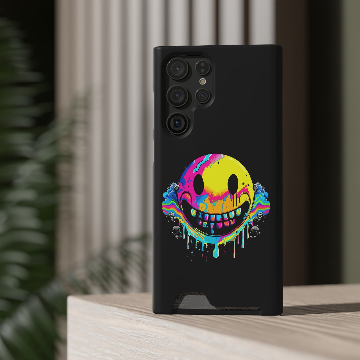 Smile With Me | Impact-Resistant Phone Case With Card Holder | iPhone Samsung Models