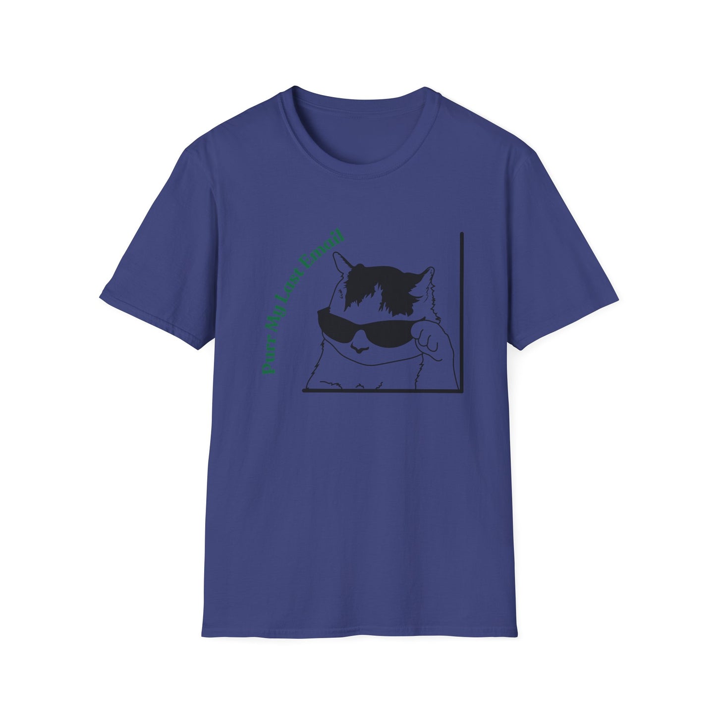 Purr My Last Email | Funny Shirt | Trending | Cat Lover | Cool Design | Birthday Gift | Unisex Softstyle T-Shirt