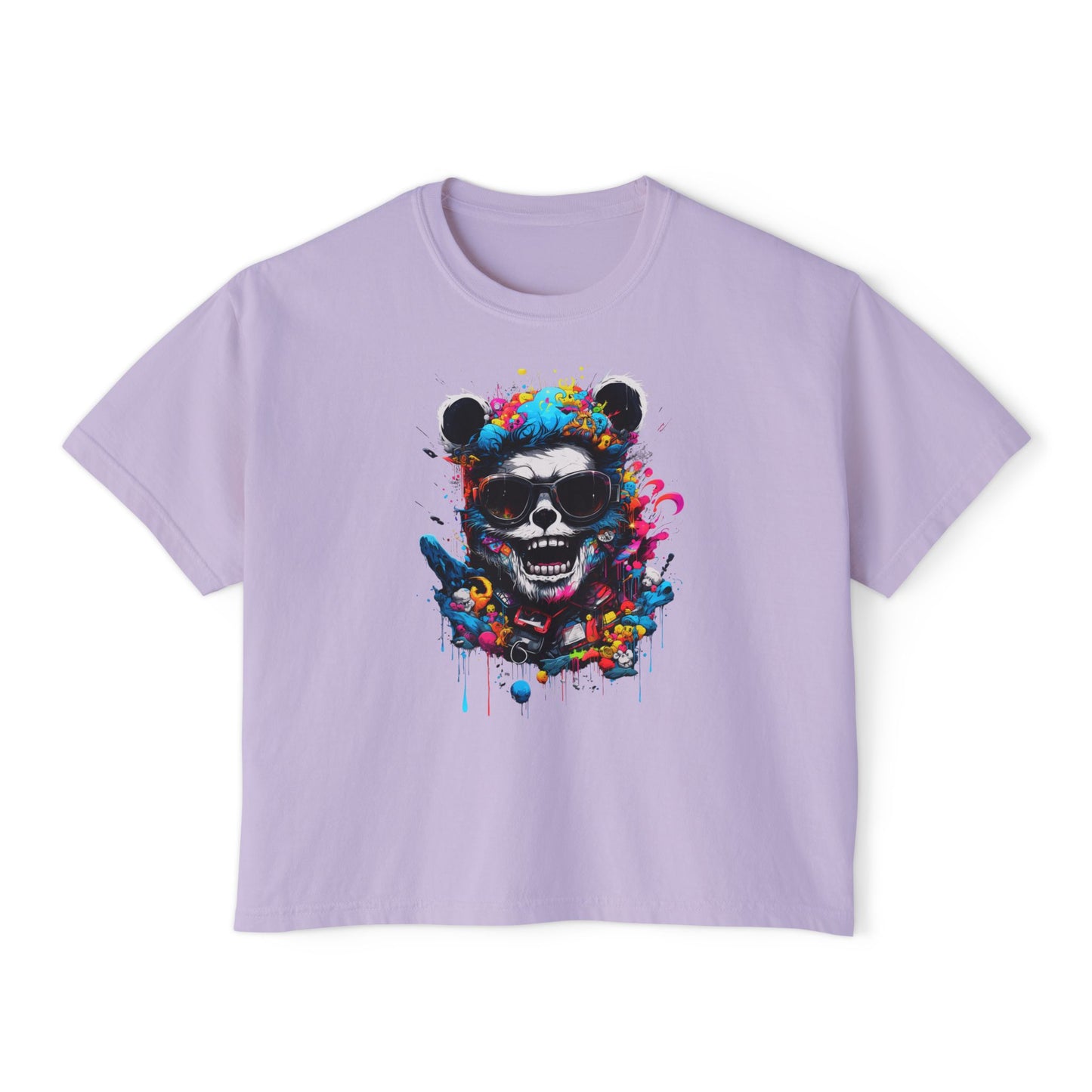 Bear Wit Me | Boxy Crop Tee - Trendy Casual Top, Festival Wear, Streetwear, Birthday Gift, Graphic Design Tee