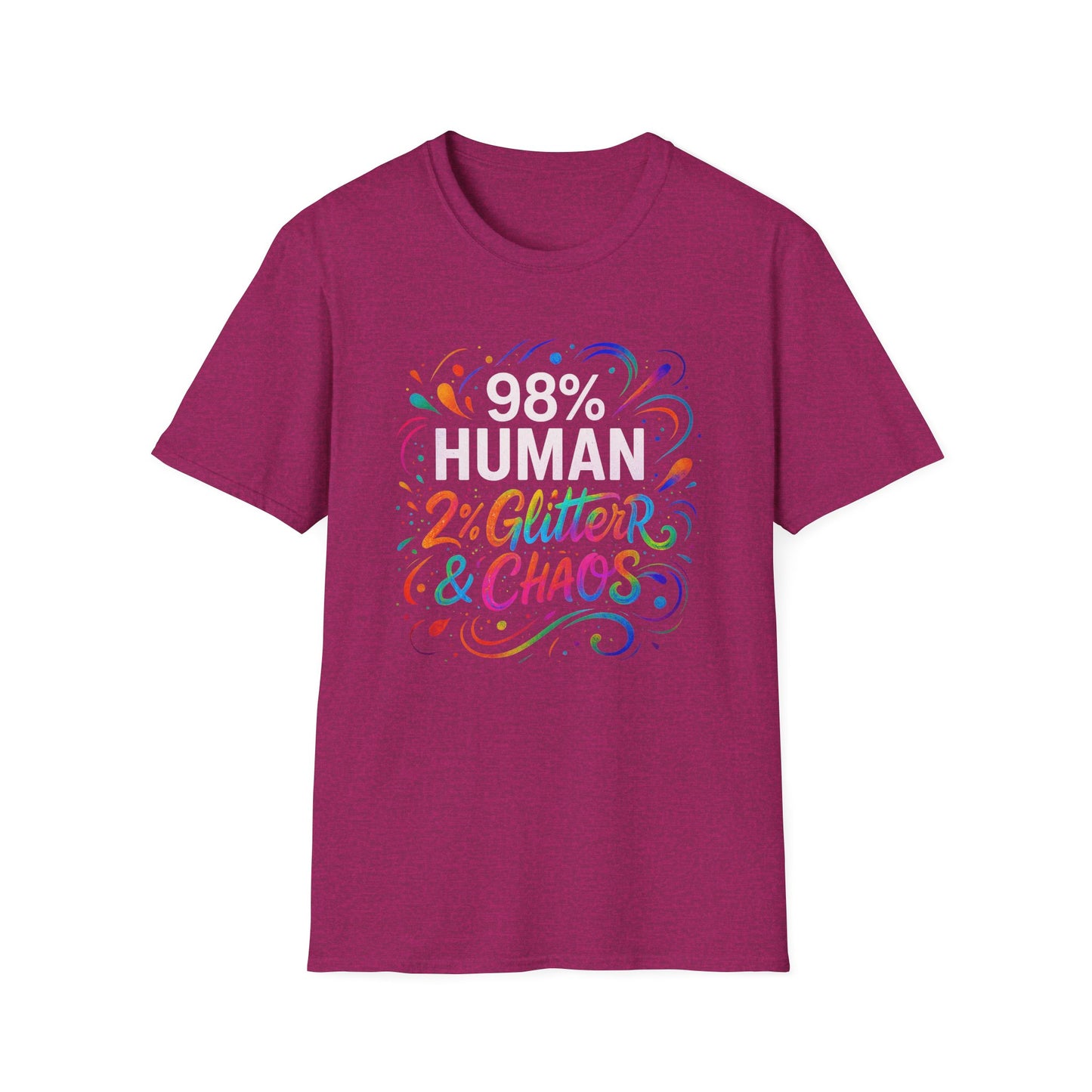 2% Glitter & Chaos | Adult Funny Shirt | Teen Shirt | Trending | Birthday Gift