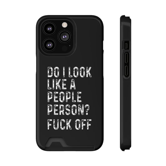 Fuck Off | Impact-Resistant Phone Case With Card Holder | iPhone Samsung Models