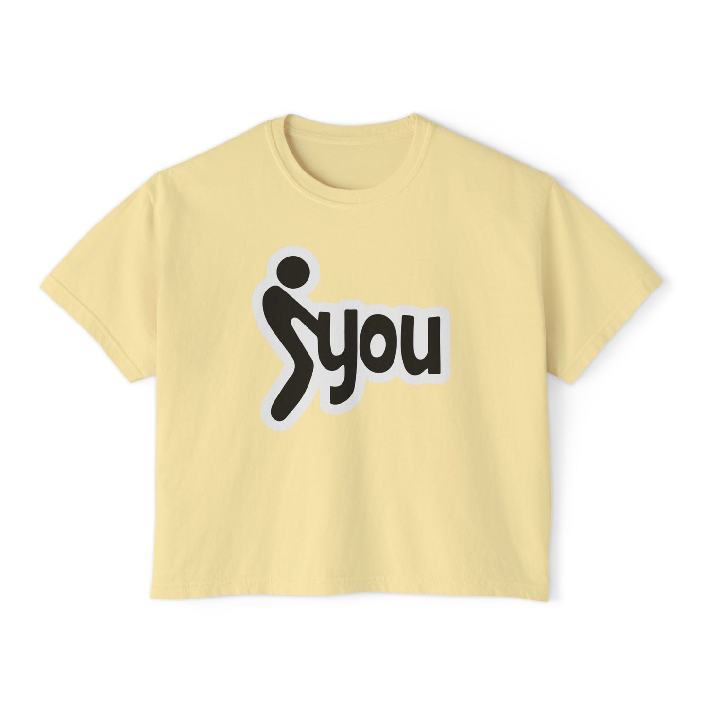 F You | Boxy Crop Tee - Trendy Casual Top, Festival Wear, Streetwear, Birthday Gift, Graphic Design Tee