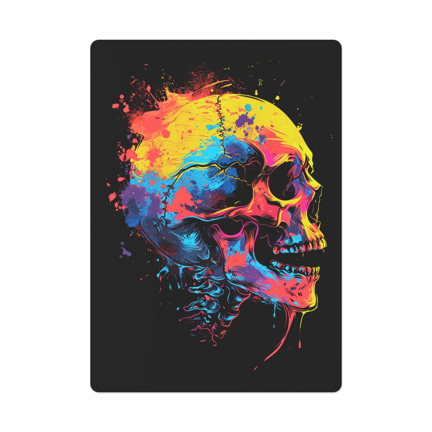 Colorful Skull Head | Premium Gloss Playing Cards | Unique Poker Cards