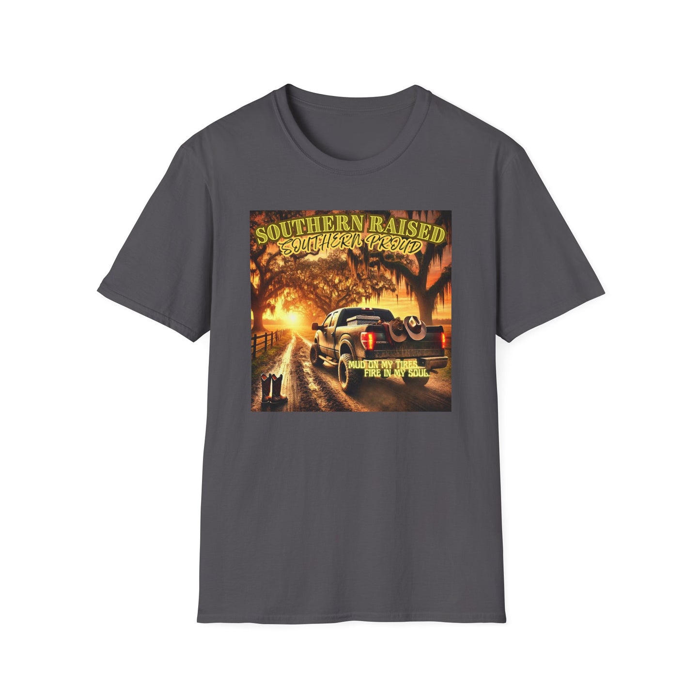 Southern Raised Southern Proud | The South Shirt | Adult Clothes | Teen Shirt | Trending | Birthday Gift | Unisex Softstyle T-Shirt