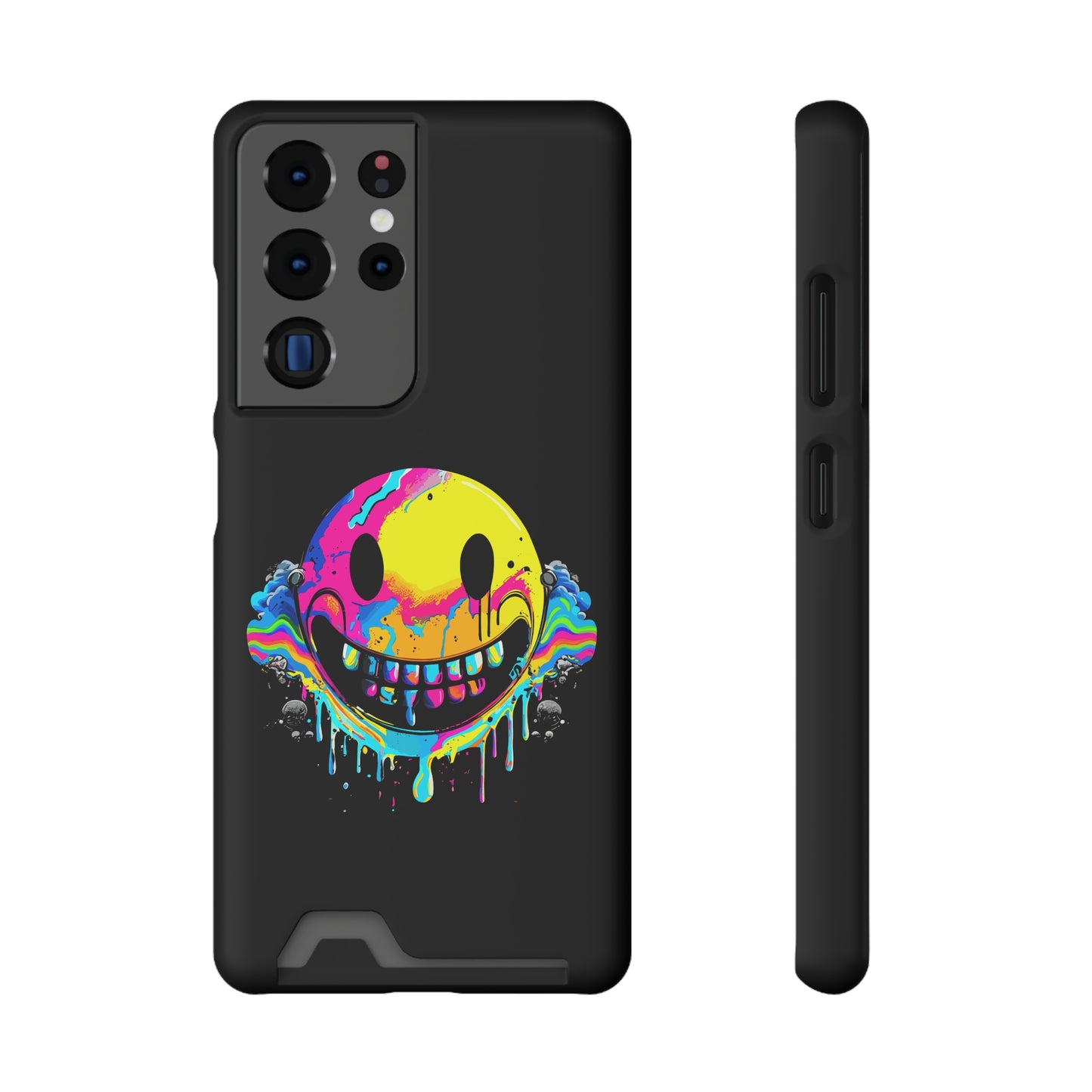 Smile With Me | Impact-Resistant Phone Case With Card Holder | iPhone Samsung Models