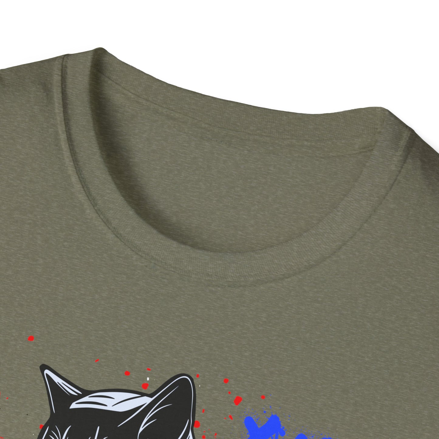 Feline Fury | Colorful Cat Shirt | Cool Teen Shirt | Fashion | Trending | Dope | Cool Design | Birthday Gift | Unisex Softstyle T-Shirt