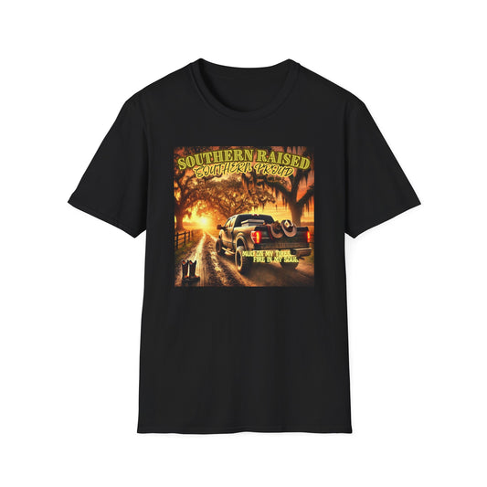 Southern Raised Southern Proud | The South Shirt | Adult Clothes | Teen Shirt | Trending | Birthday Gift | Unisex Softstyle T-Shirt