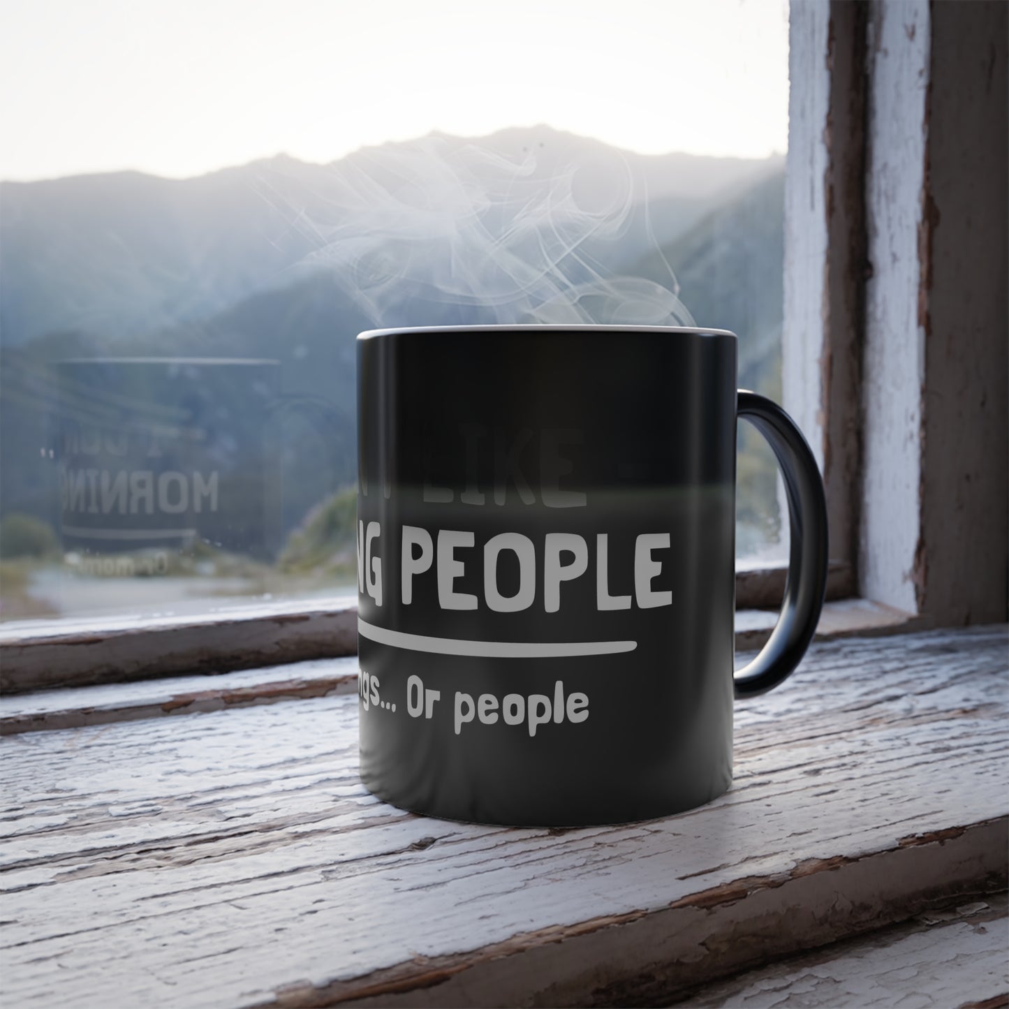 Morning People | Heat-Reactive Color Changing Mug | Unique Coffee Cup