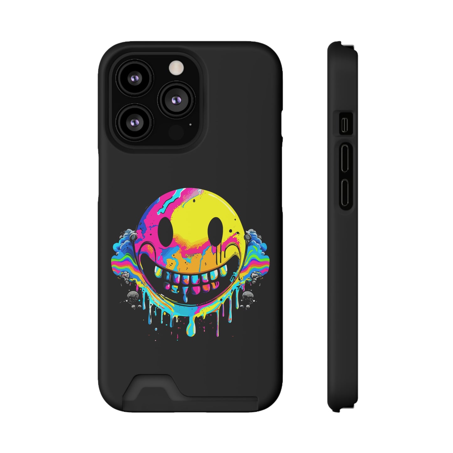 Smile With Me | Impact-Resistant Phone Case With Card Holder | iPhone Samsung Models