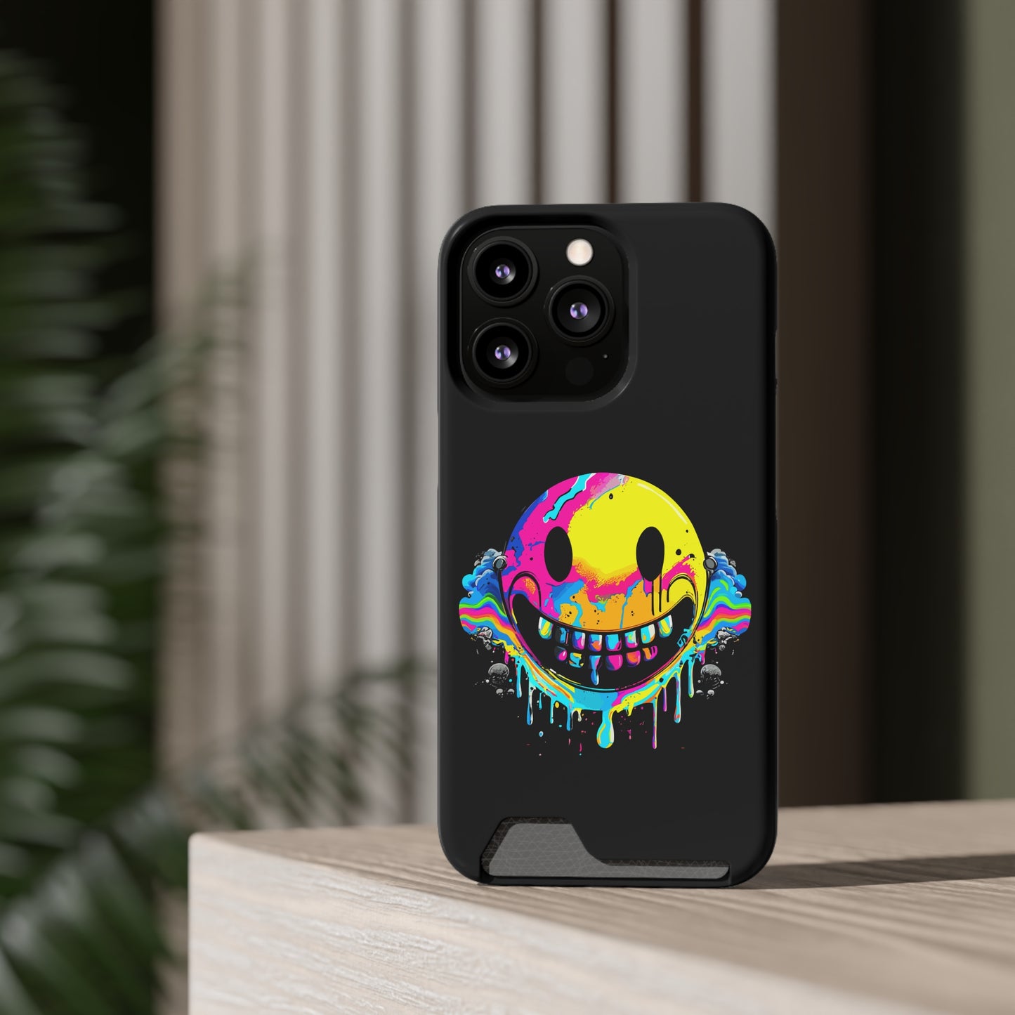 Smile With Me | Impact-Resistant Phone Case With Card Holder | iPhone Samsung Models