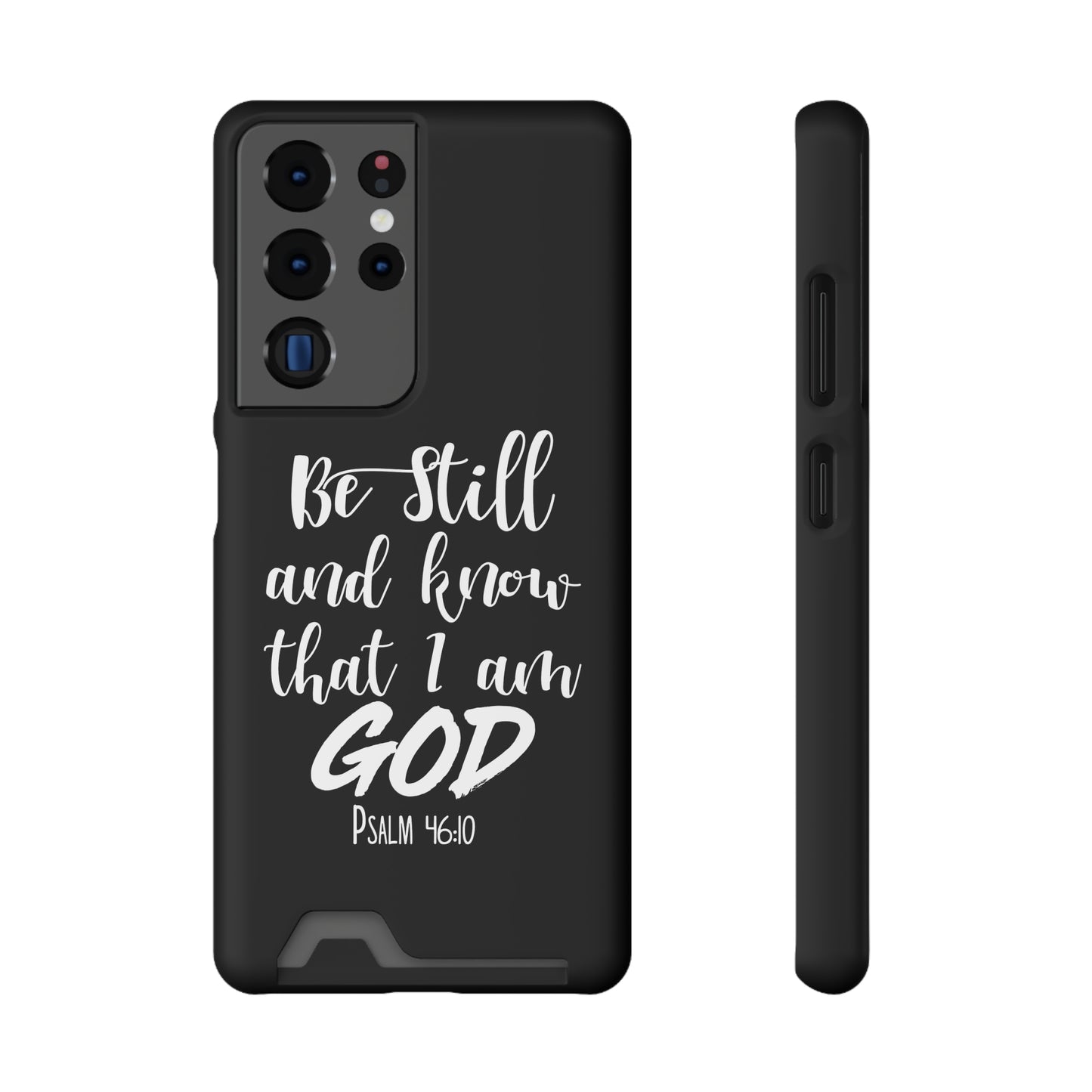 Psalm 46:10 | Impact-Resistant Phone Case With Card Holder | iPhone Samsung Models