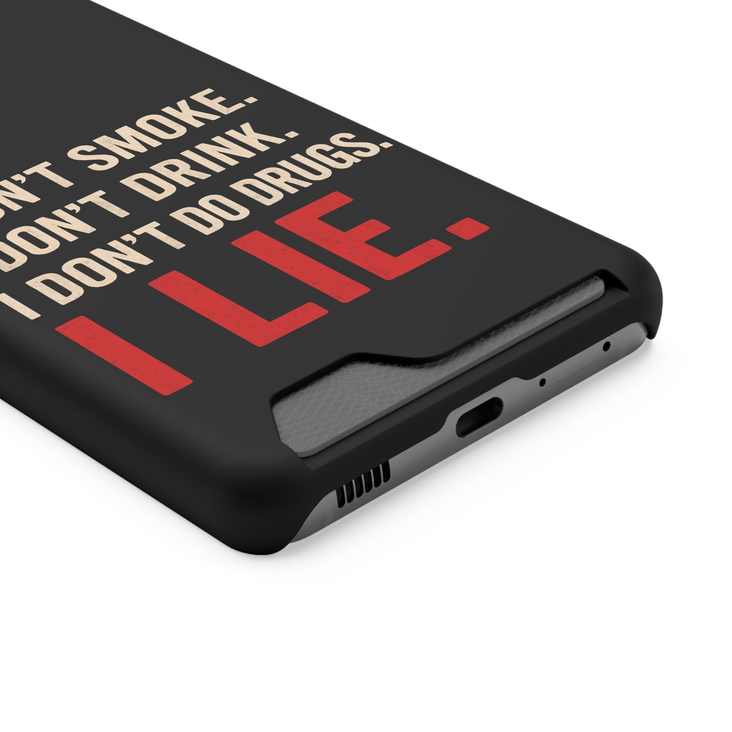 I Lie | Funny Impact-Resistant Phone Case With Card Holder | iPhone Samsung Models