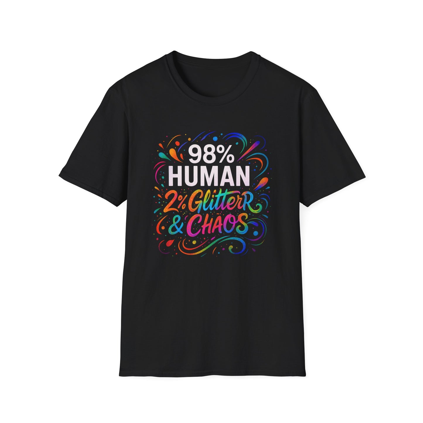 2% Glitter & Chaos | Adult Funny Shirt | Teen Shirt | Trending | Birthday Gift