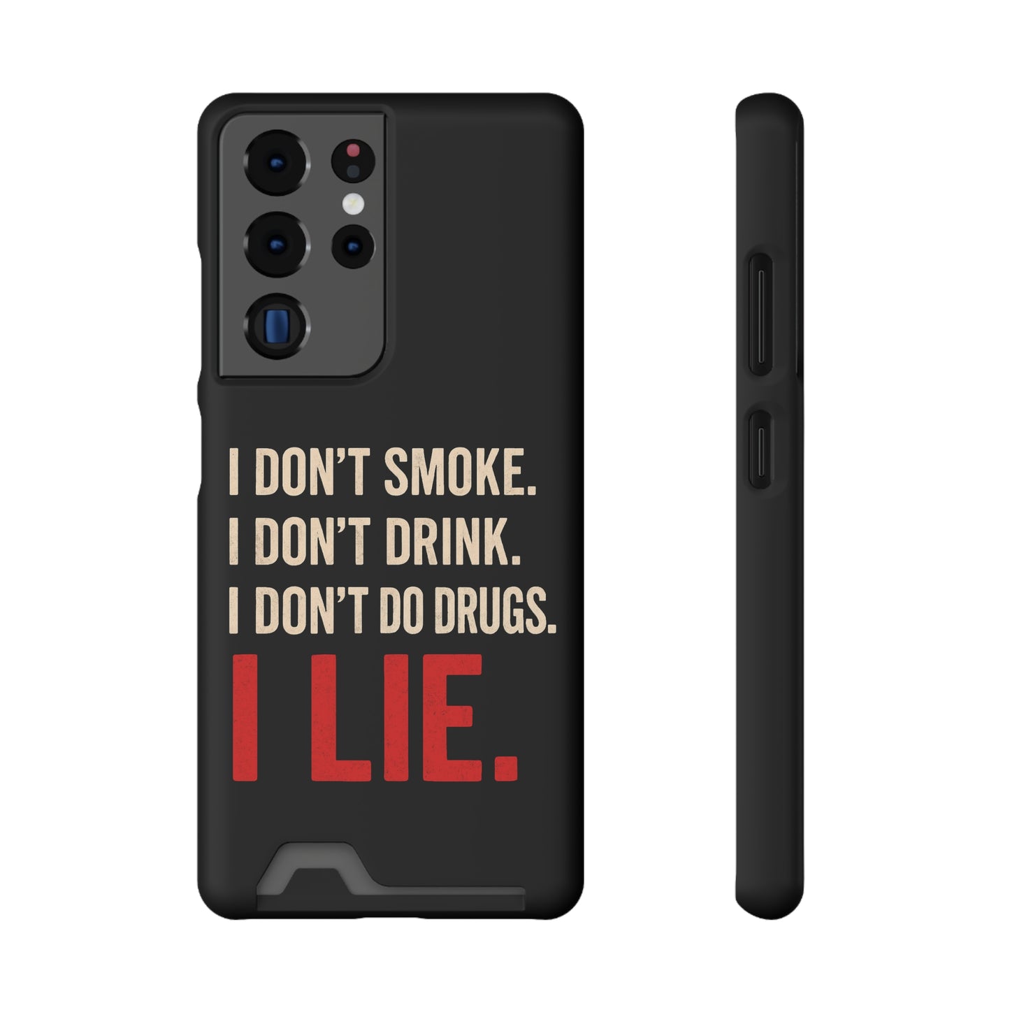 I Lie | Funny Impact-Resistant Phone Case With Card Holder | iPhone Samsung Models