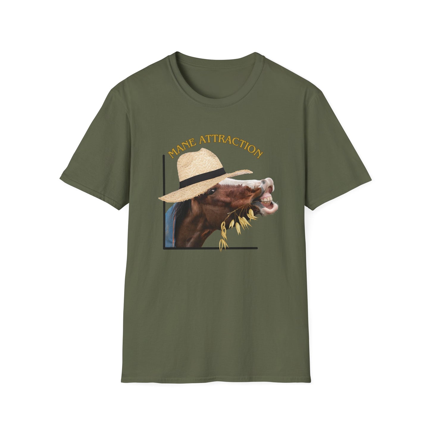 Mane Attraction | Funny Horse Shirt | Teen Clothes | Adult Shirt | Kids Clothes | Trending | Birthday Gift | Unisex Softstyle T-Shirt