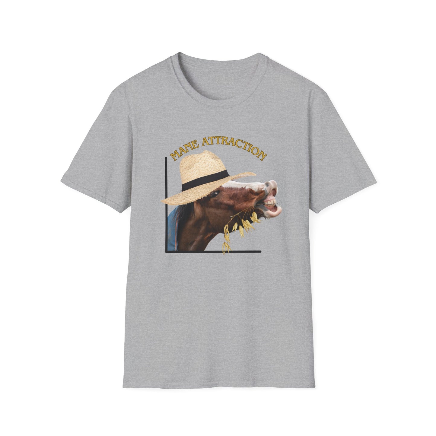 Mane Attraction | Funny Horse Shirt | Teen Clothes | Adult Shirt | Kids Clothes | Trending | Birthday Gift | Unisex Softstyle T-Shirt