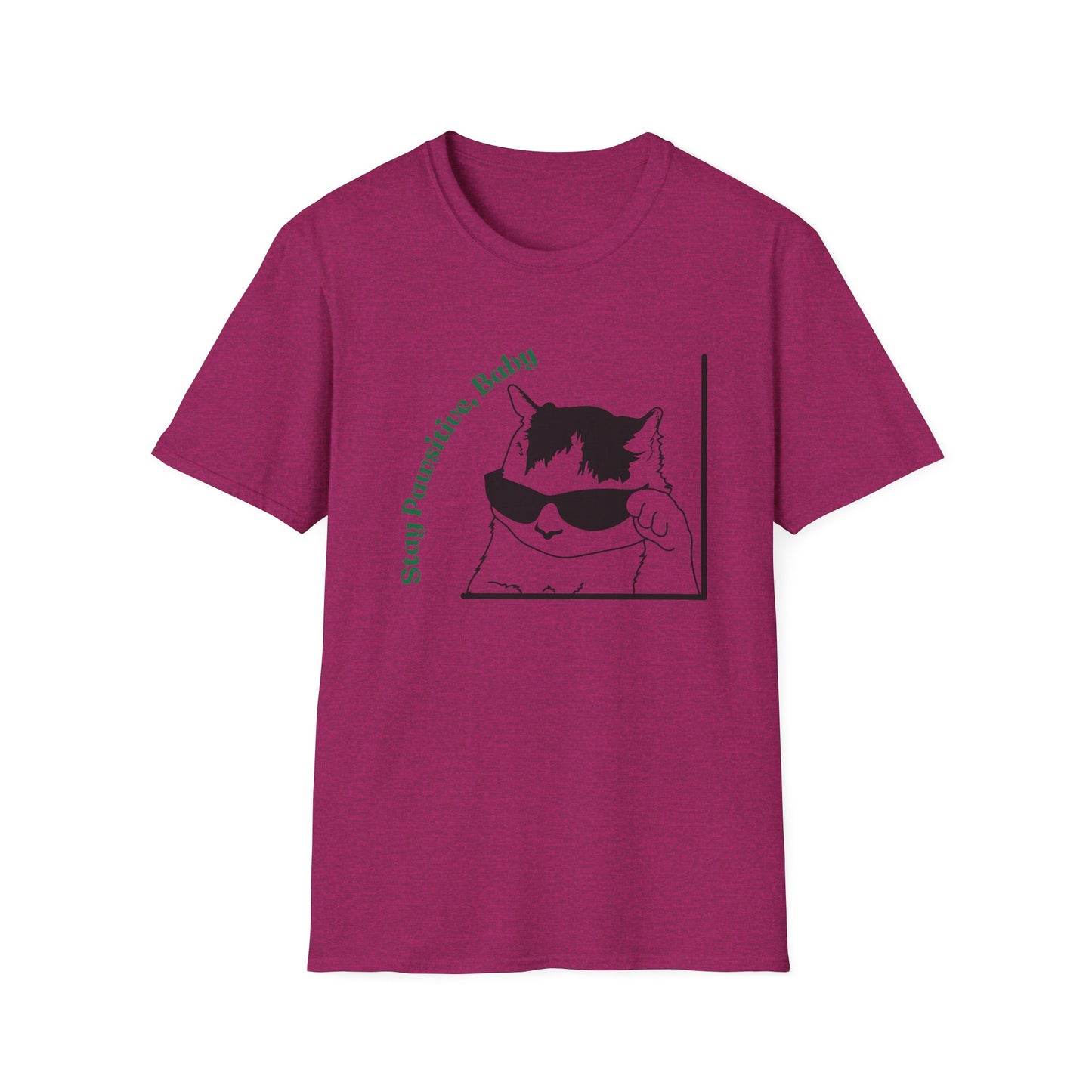 Stay Pawsitive | Funny Shirt | Fashion | Trending | Cool Design | Cat Lover | Birthday Gift | Unisex Softstyle T-Shirt