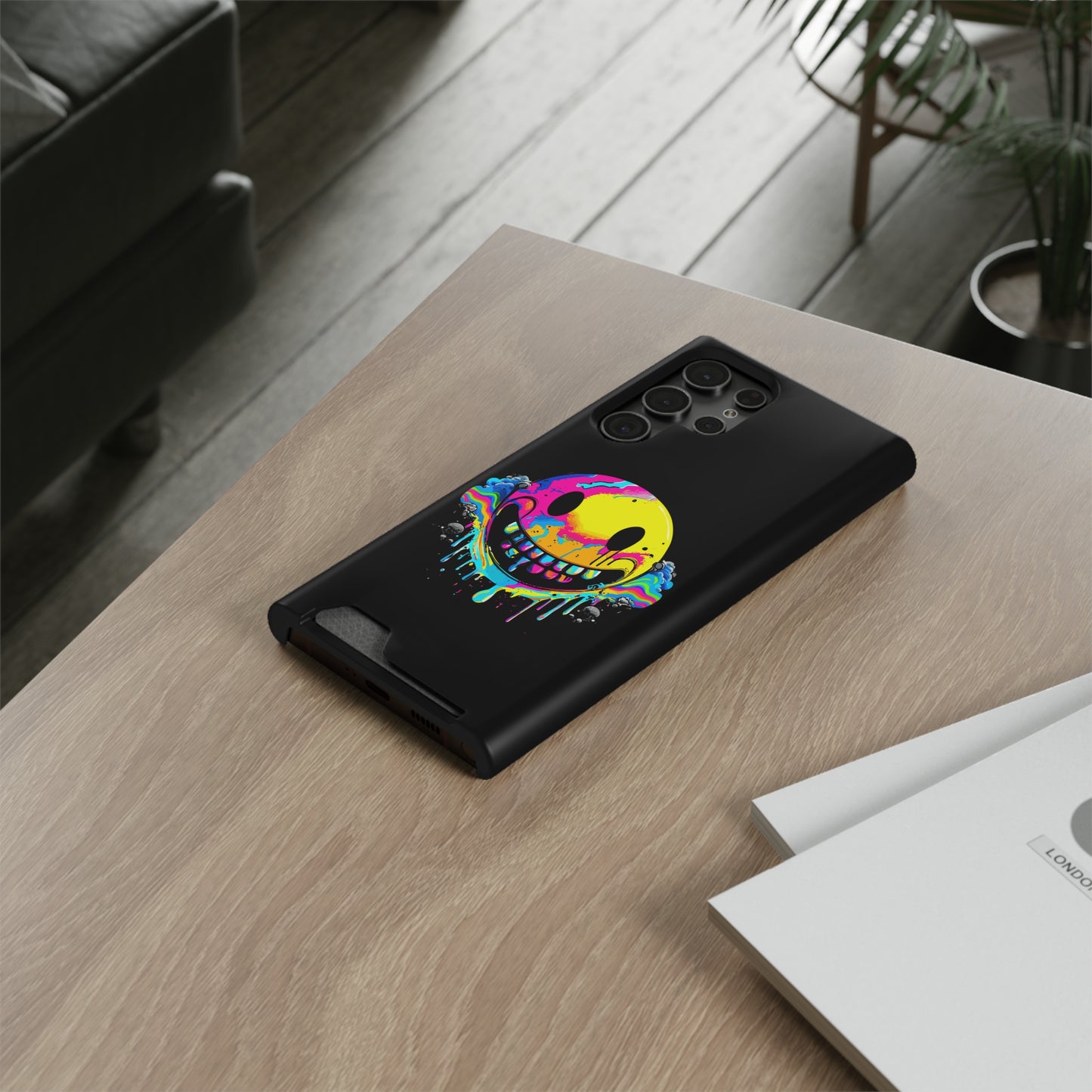 Smile With Me | Impact-Resistant Phone Case With Card Holder | iPhone Samsung Models