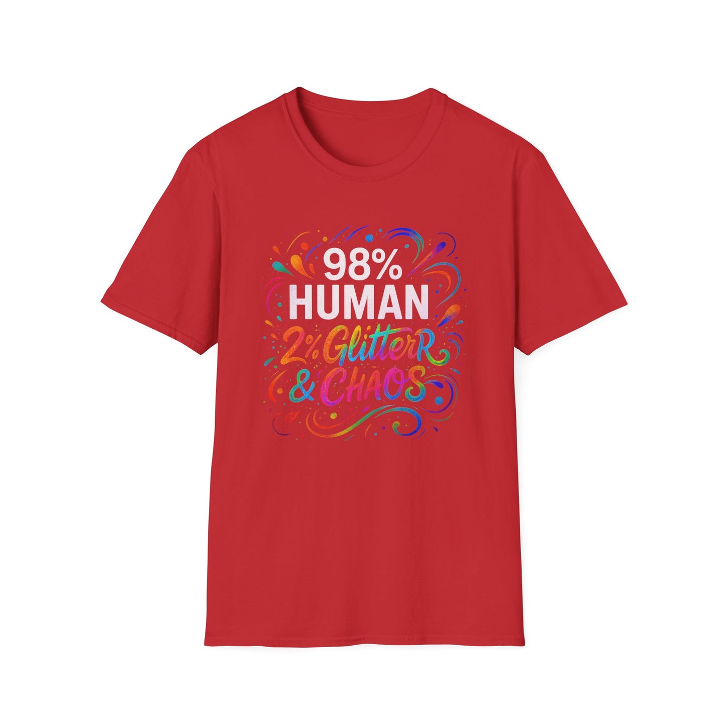 2% Glitter & Chaos | Adult Funny Shirt | Teen Shirt | Trending | Birthday Gift