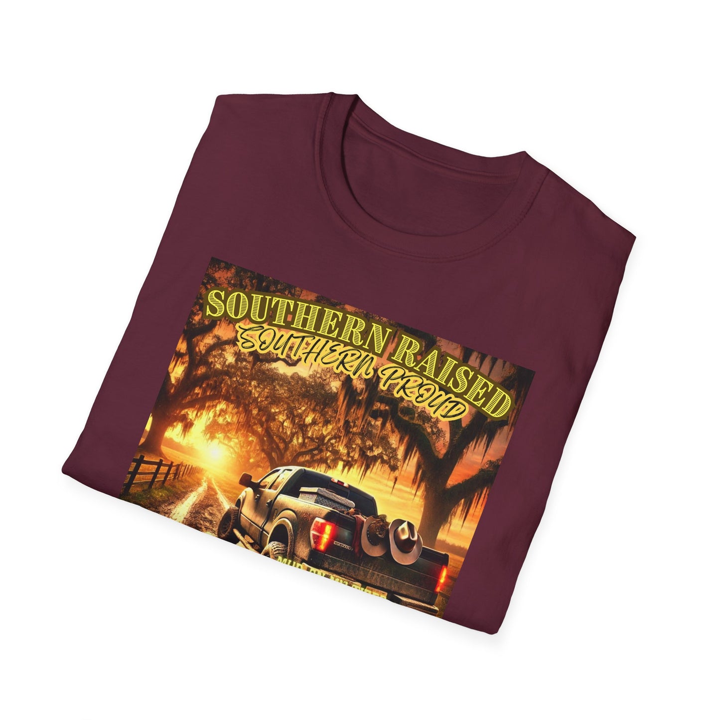 Southern Raised Southern Proud | The South Shirt | Adult Clothes | Teen Shirt | Trending | Birthday Gift | Unisex Softstyle T-Shirt