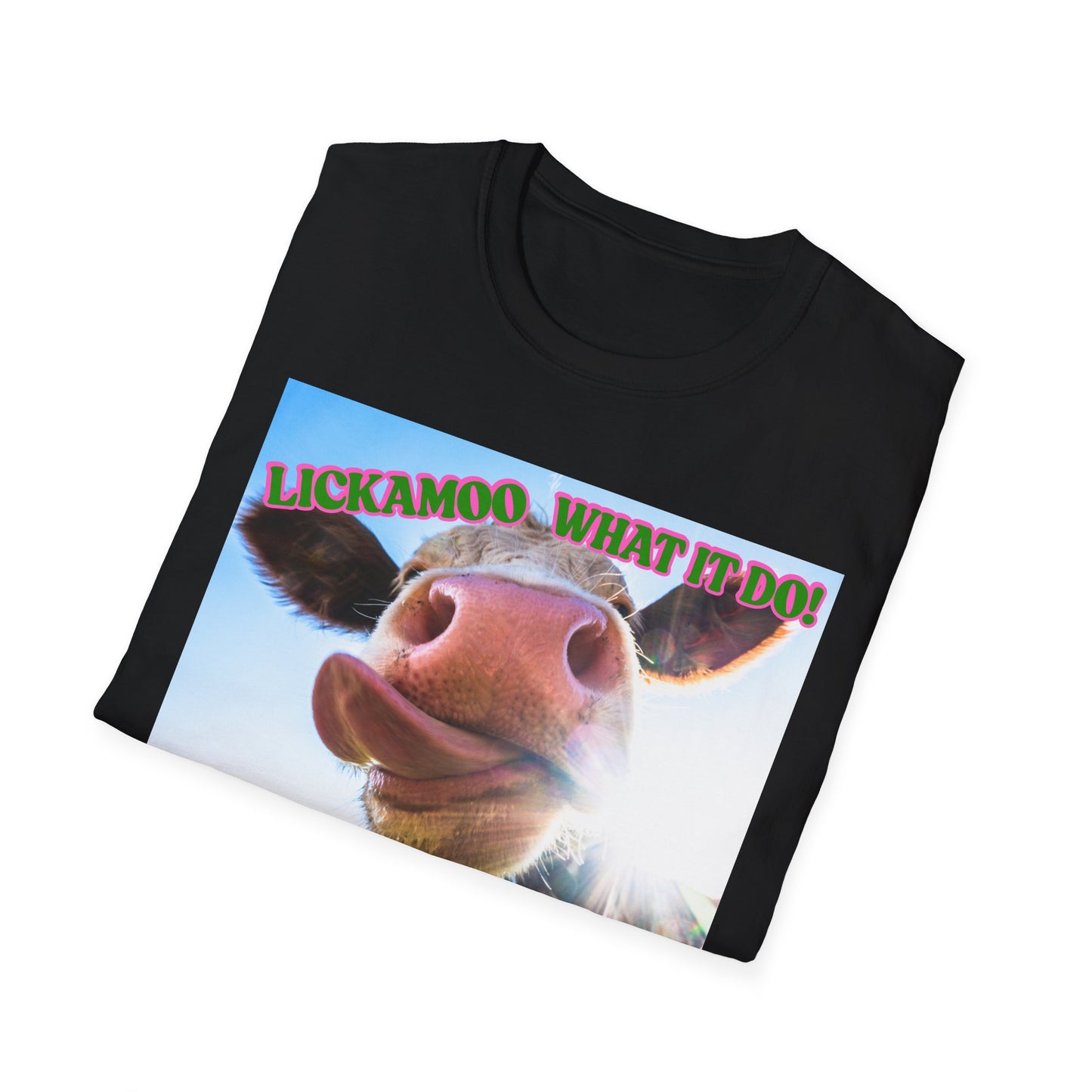 Lickamoo What it do | Teen Clothes | Kid Clothes | Funny Cow Shirt | Cool Adult Shirt | Trending | Birthday Gift | Unisex Softstyle T-Shirt