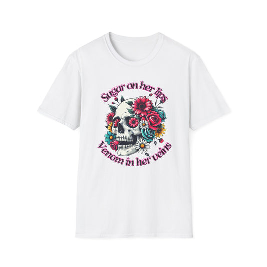 Sugar on her lips | Adult Clothes | Teen Shirt | Cool Shirt | Trending | Birthday Gift | Unisex Softstyle T-Shirt