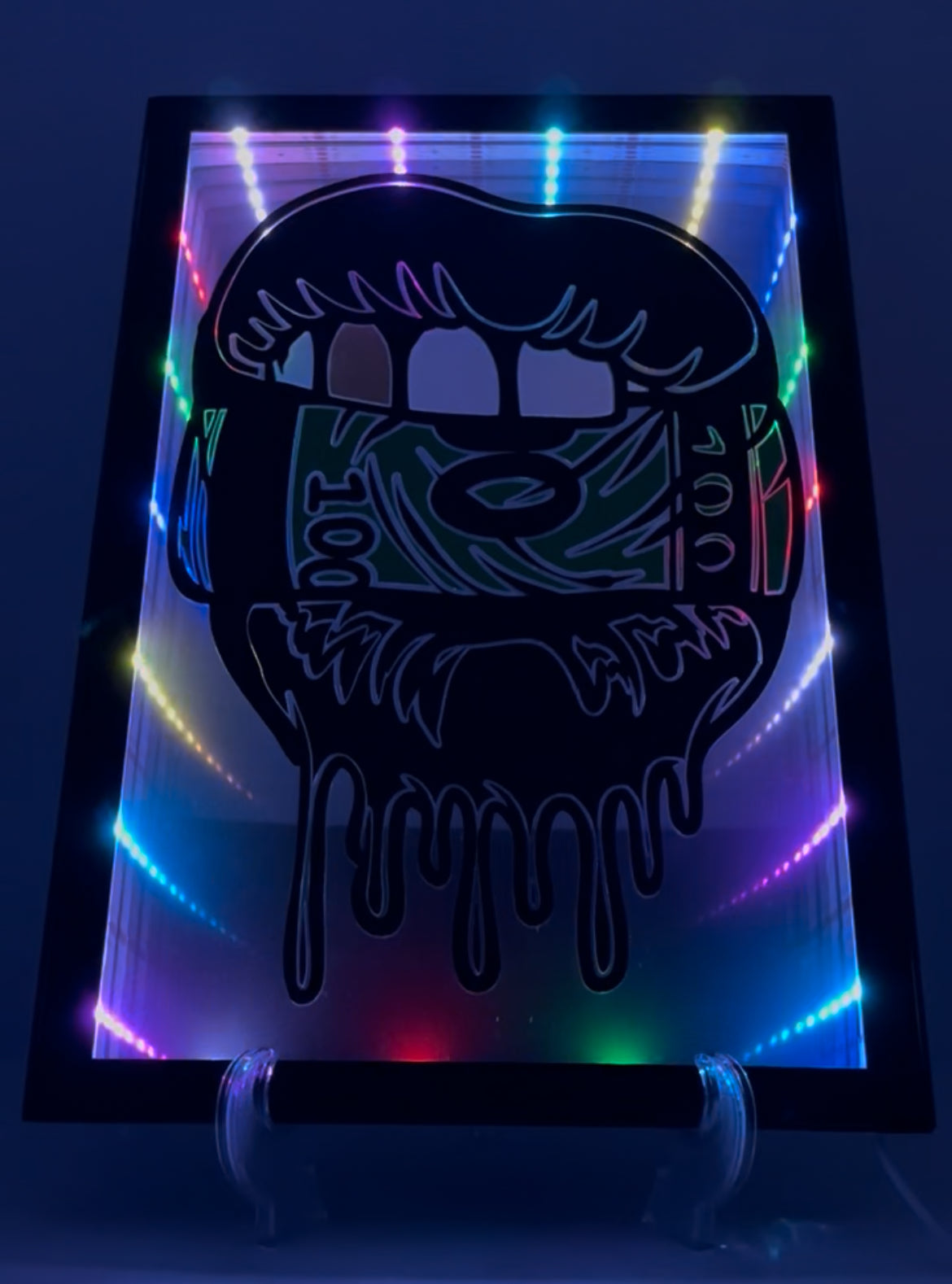 Hustler’s Hunger | LED Infinity Mirror Wall Art Home Décor