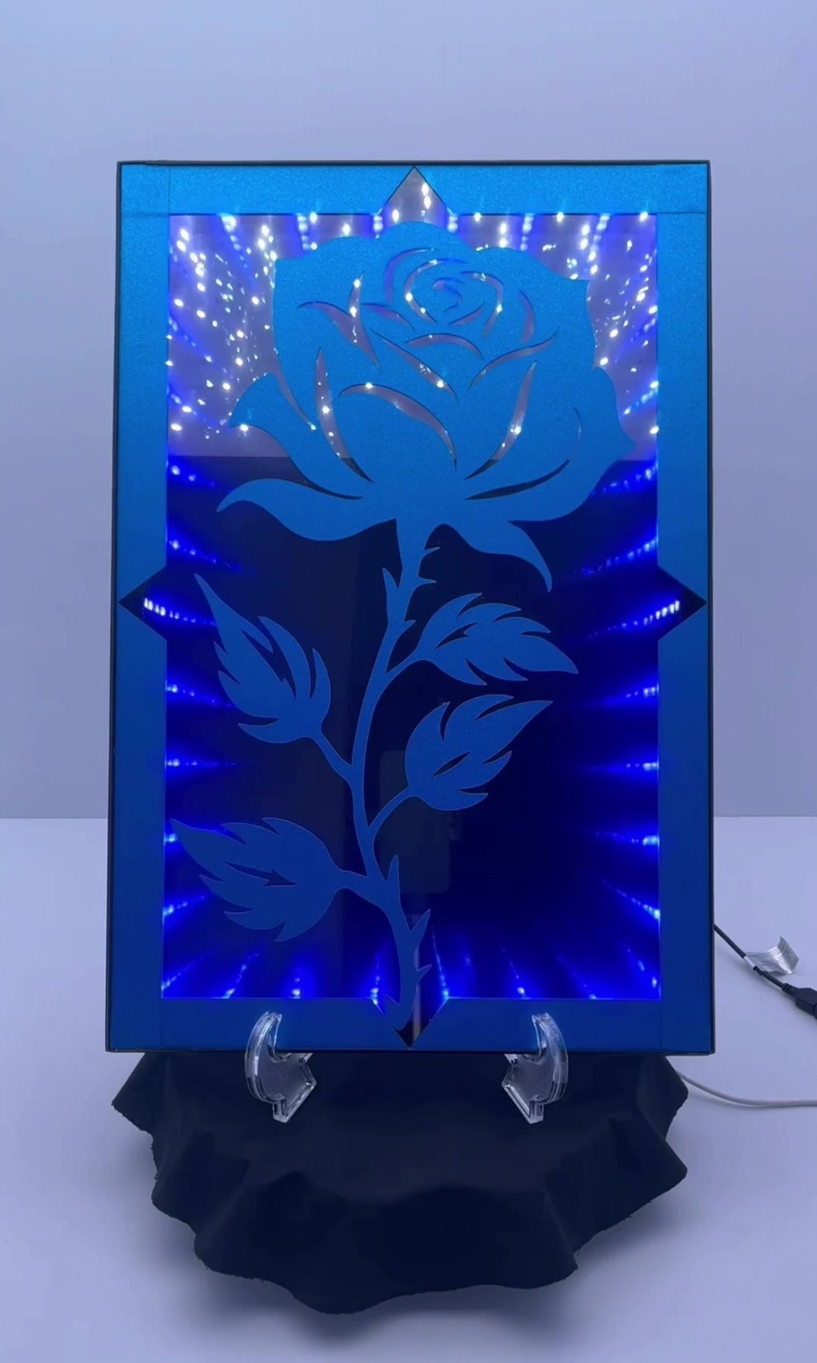 Eternal Rose Vibrant | LED Infinity Mirror Wall Art Home Décor