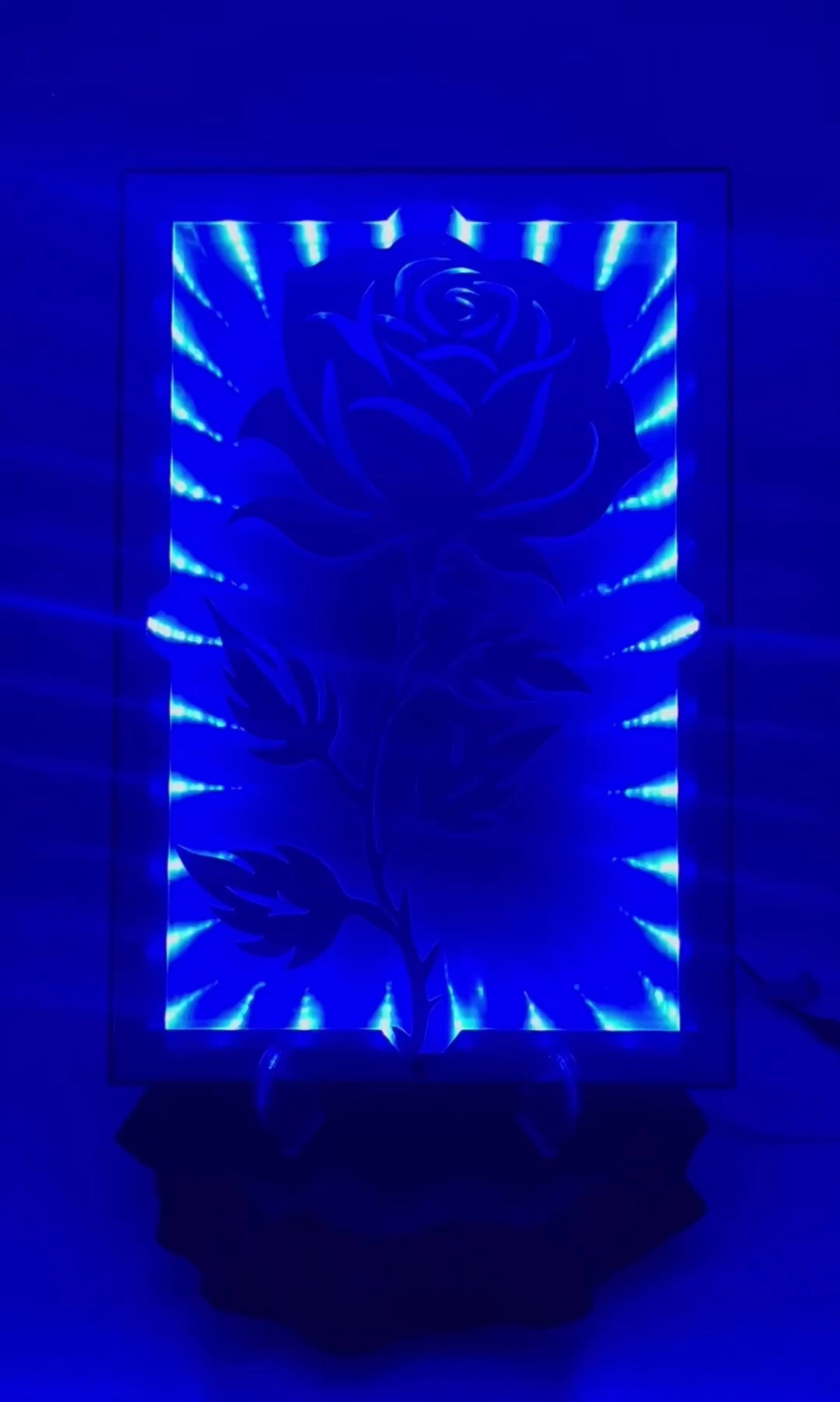 Eternal Rose Vibrant | LED Infinity Mirror Wall Art Home Décor
