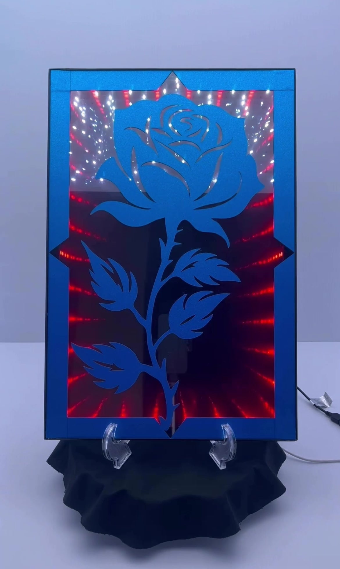 Eternal Rose Vibrant | LED Infinity Mirror Wall Art Home Décor
