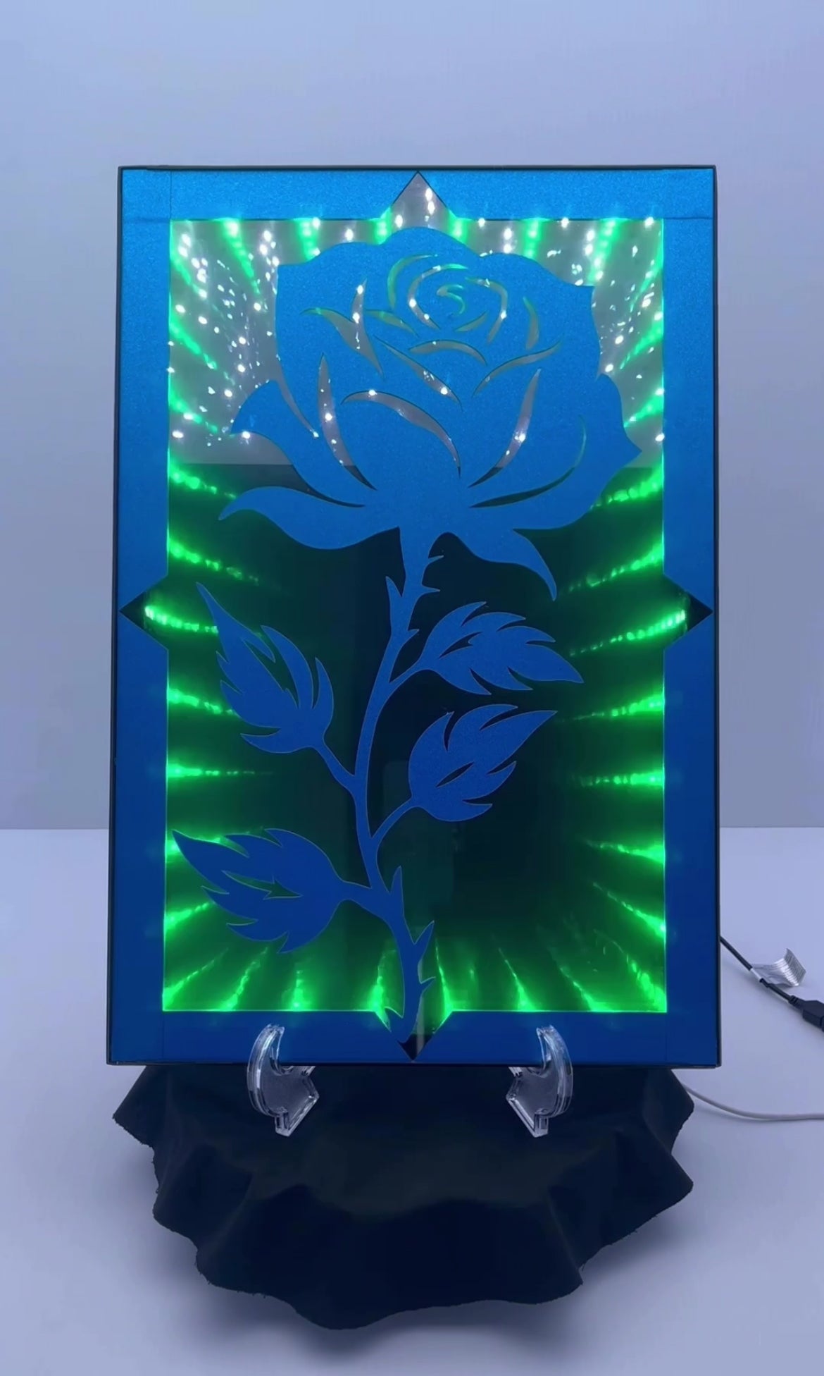 Eternal Rose Vibrant | LED Infinity Mirror Wall Art Home Décor