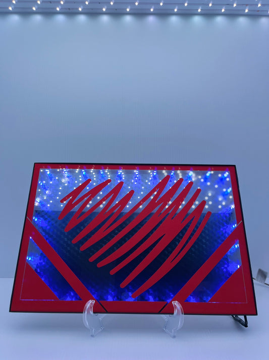 Scarlet's Heart | LED Infinity Mirror Wall Art Home Décor