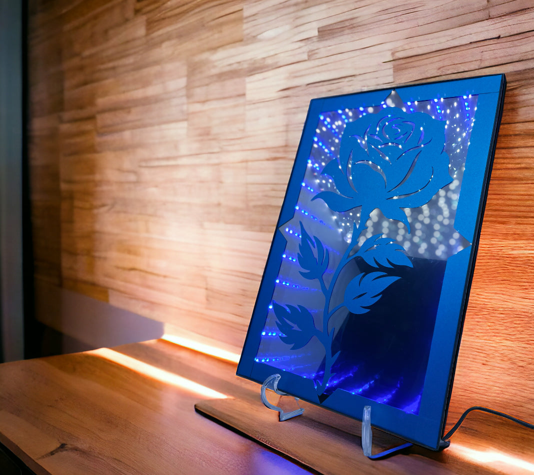 Eternal Rose Vibrant | LED Infinity Mirror Wall Art Home Décor