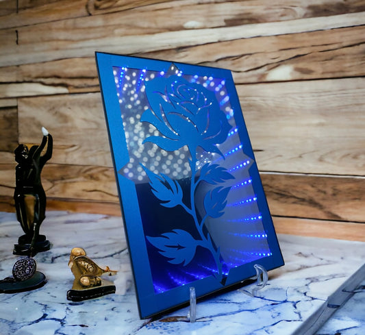 Eternal Rose Vibrant | LED Infinity Mirror Wall Art Home Décor