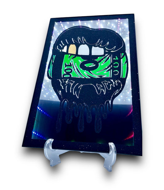 Hustler’s Hunger | LED Infinity Mirror Wall Art Home Décor