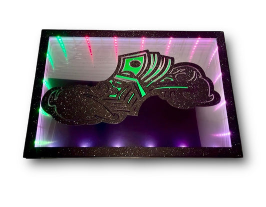 Grind & Shine | LED Infinity Mirror Wall Art Home Décor